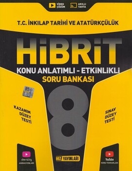  Hız Yayınları 8. Sınıf T.C. İnkılap Tarihi ve Atatürkçülük HİBRİT Konu Anlatımlı Etkinlikli Soru Bankası
