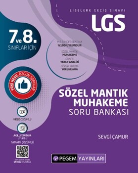  Pegem Yayınları 8. Sınıf LGS Sözel Mantık Muhakeme Soru Bankası