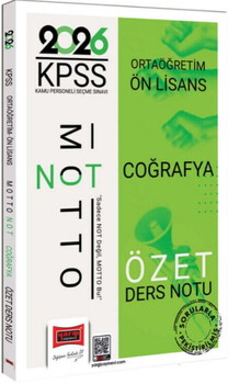  Yargı Yayınları 2026 KPSS Ortaöğretim Ön Lisans Motto Serisi Coğrafya Özet Ders Notu