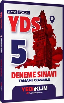  Yediiklim  E-YDS YÖKDİL YDS Tamamı Çözümlü 5 Deneme Sınavı