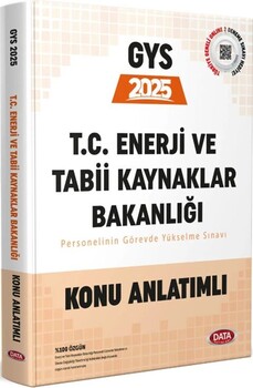 Data Yayınları 2025 GYS Enerji ve Tabii Kaynaklar Bakanlığı Hazırlık Kitabı