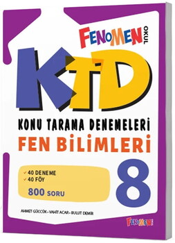  Fenomen Okul Yayınları 8. Sınıf Fen Bilimleri Konu Tarama Denemeleri
