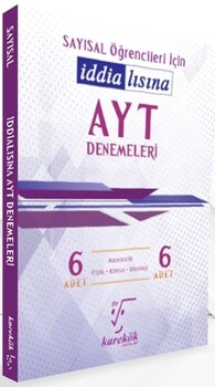 Karekök Yayınları AYT Sayısal Öğrencileri İçin İddialısına 6 lı Denemeleri