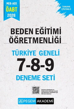  Pegem Yayınları 2026 MEB AGS ÖABT Beden Eğitimi Öğretmenliği Türkiye Geneli 7-8-9 Deneme Seti