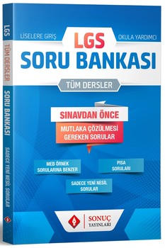  Sonuç Yayınları LGS Tüm Dersler Soru Bankası