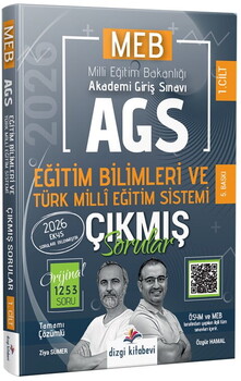  Dizgi Kitap 2026 MEB AGS Tamamı Video Çözümlü Eğitim Bilimleri ve Türk Milli Eğitim Sistemi Çıkmış Sorular