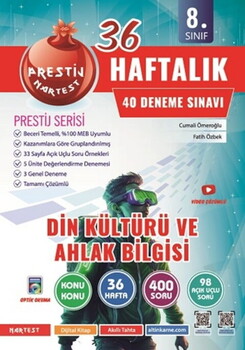  Nartest Yayınları 8. Sınıf Haftalık Din Kültürü Ve Ahlak Bilgisi Denemeleri