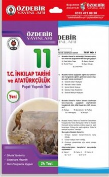  Özdebir Yayınları 11. Sınıf T.C. İnkılap Tarihi ve Atatürkçülük Yaprak Test