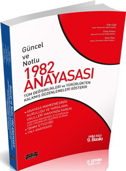  Savaş Yayınları Güncel ve Notlu 1982 Anayasası