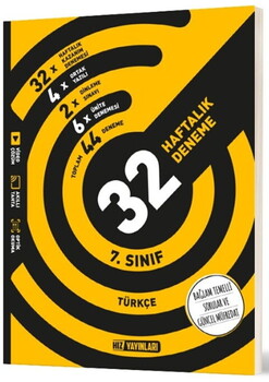 Hız Yayınları 7. Sınıf Türkçe 32 Haftalık Deneme