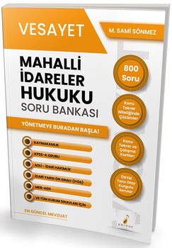 Pelikan Yayınları Vesayet Mahalli İdareler Hukuku Soru Bankası