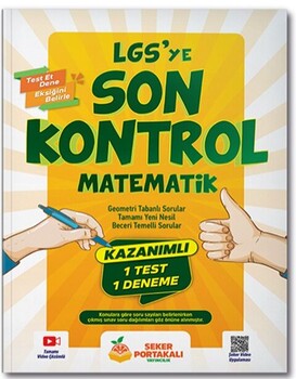  Şeker Portakalı Yayınları 8. Sınıf LGS ye Son Kontrol Matematik