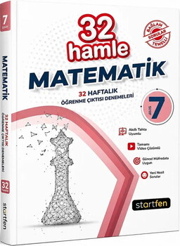 Startfen Yayınları 7. Sınıf Matematik 32 Hamle Kazanım Denemeleri