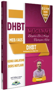  Arif Köse DHBT MÜCEMMİ Konu Anlatımı Ders Notları