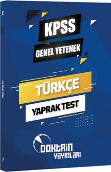 Doktrin Yayınları KPSS Genel Yetenek Türkçe Yaprak Test