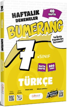 Günay Yayınları 7. Sınıf Türkçe 40 Haftalık Denemeler