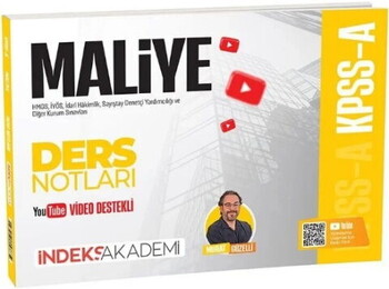  İndeks Akademi KPSS A Grubu Maliye Video Ders Notları