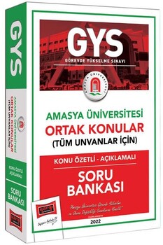  Yargı Yayınları Amasya Üniversitesi GYS Konu Özetli Açıklamalı Soru Bankası