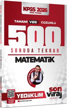 Yediiklim 2026 KPSS Matematik Son Viraj Serisi Tamamı Video Çözümlü 500 Soruda Genel Tekrar Kampı