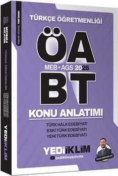 Yediiklim 2026 MEB AGS ÖABT Türkçe Öğretmenliği Türk Halk Edebiyatı Eski ve Yeni Türk Edebiyatı Konu Anlatımlı