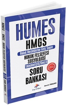 Dizgi Kitap Humes HMGS Hukuk Felsefesi Hukuk Sosyolojisi Tamamı Çözümlü Soru Bankası