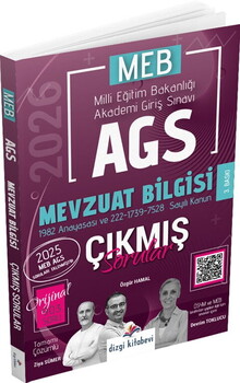  Dizgi Kitap 2026 MEB AGS Tamamı Video Çözümlü Mevzuat Bilgisi Çıkmış Sorular
