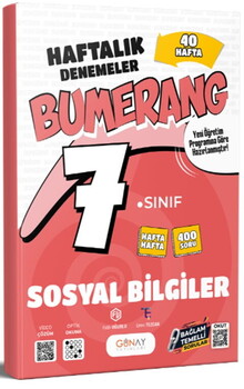 Günay Yayınları 7. Sınıf Sosyal Bilgiler 40 Haftalık Denemeler