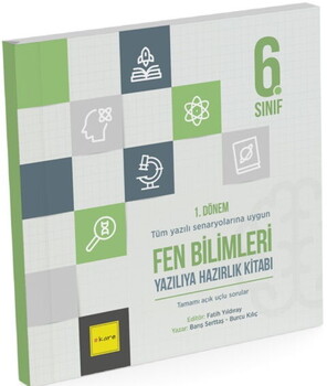 Kare Yayınları 6. Sınıf 1. Dönem Fen Bilimleri Yazılıya Hazırlık Kitabı