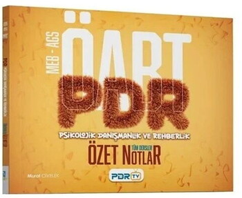 PDR TV ÖABT MEB AGS PDR Psikolojik Danışmanlık ve Rehberlik Öğretmenliği Özet Ders Notları