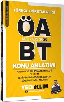 Yediiklim  2026 MEB AGS ÖABT Türkçe Öğretmenliği Anlama ve Anlatma Teknikleri Dil Bilimi Yeni Türk Dili Çocuk Edebiyatı