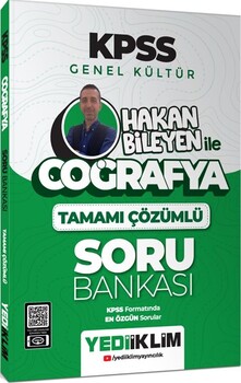  Yediiklim  KPSS Genel Kültür Coğrafya Hakan Bileyen İle Tamamı Çözümlü Soru Bankası