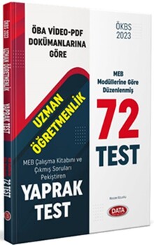 Data Yayınları ÖKBS Uzman Öğretmenlik Yaprak Test