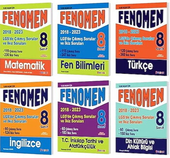  Fenomen Okul Yayınları 8. Sınıf LGS Çıkmış Sorular ve İkiz Sorular Set