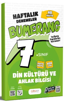  Günay Yayınları 7. Sınıf Din Kültürü ve Ahlak Bilgisi 40 Haftalık Denemeler