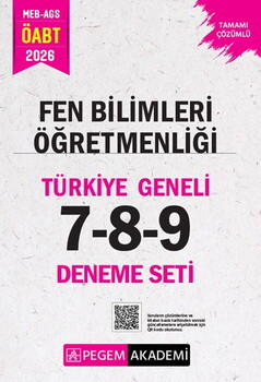  Pegem Yayınları 2026 MEB AGS ÖABT Fen Bilimleri Öğretmenliği Türkiye Geneli 7-8-9 Deneme Seti