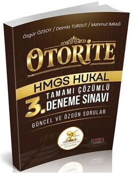  Savaş Yayınları HUKAL OTORİTE HMGS 3. Deneme