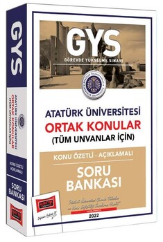  Yargı Yayınları Atatürk Üniversitesi GYS Konu Özetli Açıklamalı Soru Bankası