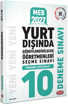 Data 2027 MEB Yurt Dışında Görevlendirilecek Öğretmenleri Seçme Sınavı Tamamı Çözümlü 10 Deneme Sınavı