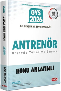  Data Yayınları 2026 GYS T.C. Gençlik Ve Spor Bakanlığı Antrenör Konu Anlatımlı