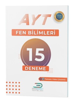  Dersmarket Yayınları AYT Fen Bilimleri 15 Deneme Sınavı