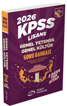  Murat Yayınları 2026 KPSS Lisans Genel Yetenek Genel Kültür Soru Bankası