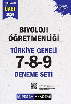  Pegem Yayınları 2026 MEB AGS ÖABT Biyoloji Öğretmenliği Türkiye Geneli 7-8-9 Deneme Seti