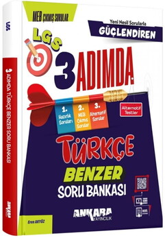  Ankara Yayıncılık 8. Sınıf LGS Türkçe Güçlendiren 3 Adımda Benzer Soru Bankası