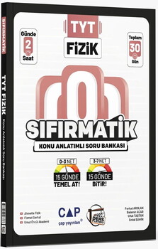 Çap Yayınları TYT Fizik Sıfırmatik Konu Anlatımlı Soru Bankası