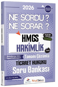  Dizgi Kitap 2026 Hukuk Atölyesi HMGS Hakimlik Ticaret Hukuku Ne Sordu Ne Sorar Soru Bankası