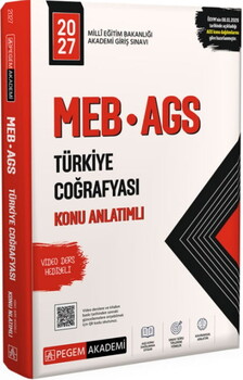 Pegem Yayınları 2027 MEB AGS Türkiye Coğrafyası Konu Anlatımlı