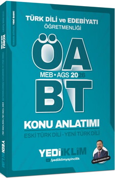 Yediiklim 2026 MEB AGS ÖABT Türk Dili ve Edebiyatı Öğretmenliği Eski Türk Dili Yeni Türk Dili Konu Anlatımı