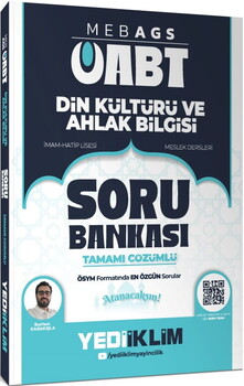Yediiklim Yayınları 2026 MEB AGS ÖABT Din Kültürü ve Ahlak Bilgisi Tamamı çözümlü Soru Bankası