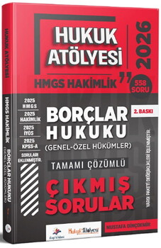  Dizgi Kitap 2026 Hukuk Atölyesi HMGS Hakimlik Borçlar Hukuku Genel Özel Hükümler Çıkmış Sorular