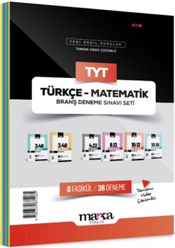  Marka Yayınları TYT Türkçe - Matematik Branş Deneme Sınavı Seti 6 Fasikül 38 Deneme
